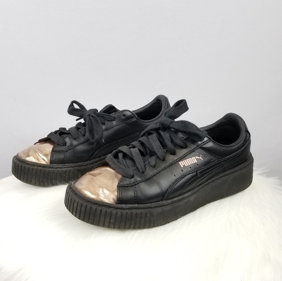 PUMA Basket Platform Metallic Sneakers 6.5 - Picture 2 of 8